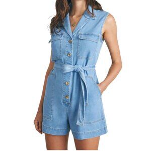 Faherty Utility Denim Romper